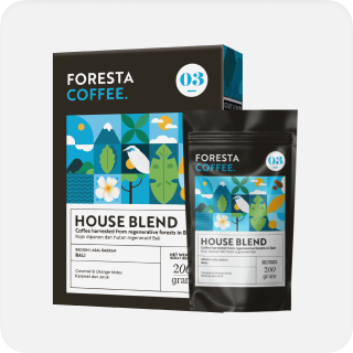 Foresta House Blend Based, Pouch/Craft/Box, Ground/Whole Beans, 200gr