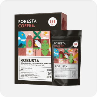 Foresta Robusta Based, Pouch/Craft/Box, Ground/Whole Beans, 200gr